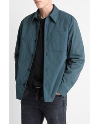 Vince - Insulated Cotton Blend Button-Up Shirt Jacket - Lyst