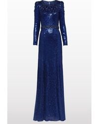 Jenny Packham - Georgia Sequined Long-Sleeve Gown - Lyst
