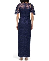 JS Collections - Brooke Floral Embroidered Column Gown - Lyst