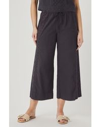 Splendid - Kenzie Geo Eyelet Crop Wide Leg Pants - Lyst