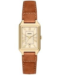 Fossil - Raquel Leather Strap Watch, 23Mm X 38Mm - Lyst