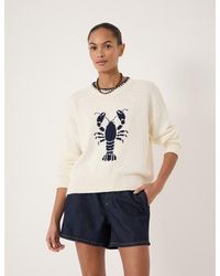 Hush - Hallie Crew Neck Lobster Graphic Sweater - Lyst