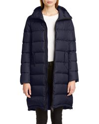 Herno High/low Quilted Down Long Puffer Coat - Blue