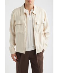 NN07 - Alban 1808 Canvas Zip-Up Shirt Jacket - Lyst