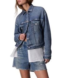 Rag & Bone - Rb Miramar Trompe L'Oeil Faux Denim Terry Trucker Jacket - Lyst