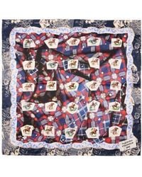 Acne Studios - Volta Ceramics Print Square Organic Silk Scarf - Lyst