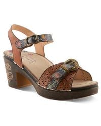 Spring Step - Upperbuck Ankle Strap Platform Sandal - Lyst