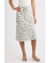 Open Edit - Print Midi Skirt - Lyst