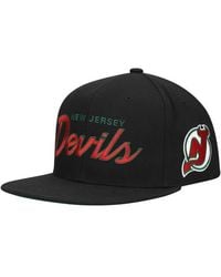 Mitchell & Ness - New Jersey Devils Core Team Script 2.0 Snapback Hat - Lyst