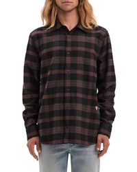 Vayder - Preston Plaid Cotton & Silk Flannel Button-Up Shirt - Lyst