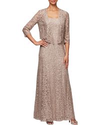 Alex Evenings - 1122012 Embroidered Lace A-line Dress - Lyst