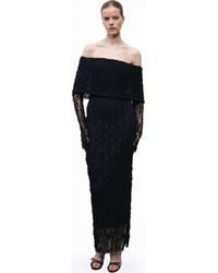 Nocturne - Off-The Shoulder Lace Maxi Dress - Lyst