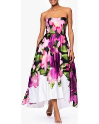 Betsy & Adam - Strapless High-Low Gown - Lyst