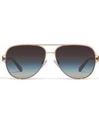 Quay - High Key Twist 60Mm Gradient Aviator Sunglasses - Lyst