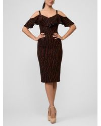 Rachel Roy - Marcella Printed Off The Shoulder Ruffle Midi Dress - Lyst