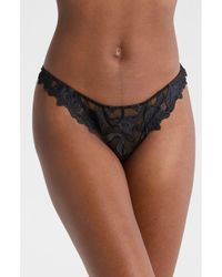 Fleur du Mal - Lily Embroidered Hipster Thong - Lyst
