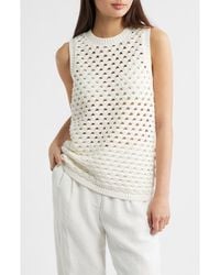 ALIGNE - Jeanie Open Stitch Sweater Tank - Lyst