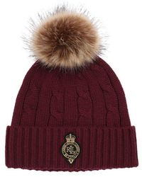 Ralph Lauren - Cable Crest Patch Hat - Lyst
