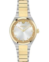 Versace - V-Auria Two-Tone Bracelet Watch, 35Mm - Lyst