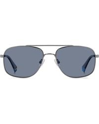 Polaroid - 56Mm Polarized Rectangular Sunglasses - Lyst