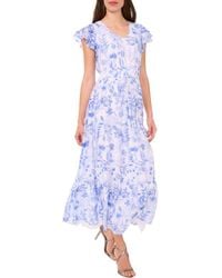Halogen® - Flutter Sleeve Maxi Dress - Lyst