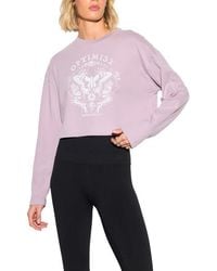 Spiritual Gangster - Optimist Drew Long Sleeve Crop Cotton Graphic T-Shirt - Lyst
