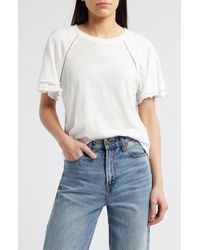 Wit & Wisdom - Flutter Sleeve Top - Lyst