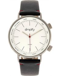 Simplify - The 3300 Leather-Band Watch - Lyst