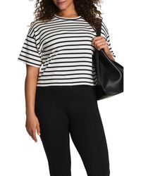 Spanx - Cool Cotton Stripe Crewneck T-Shirt - Lyst