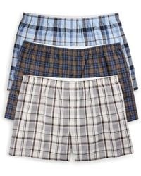 Harbor Bay by DXL - Big & Tall 3-Pk Woven Boxers - Lyst