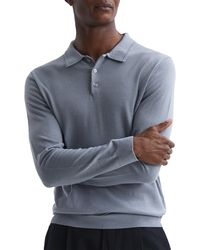 Reiss - Trafford Long Sleeve Wool Polo Sweater - Lyst