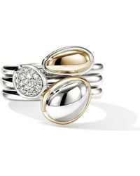 John Hardy - Surf Pebble Set Of 3 Stacking Rings - Lyst