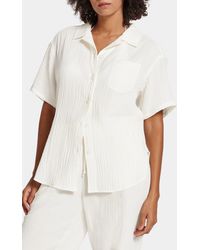 UGG - ugg(r) Embrook Short Sleeve Cotton Gauze Pajama Top - Lyst