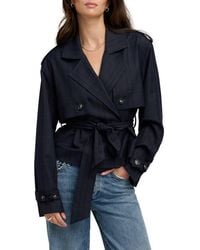 FAVORITE DAUGHTER - The Cropped Charles Plaid Trench Coat - Lyst