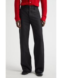 Séfr - Jiro Wide Leg Twill Trousers - Lyst