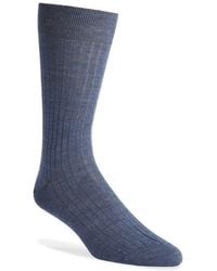 Canali - Ribbed Wool Blend Socks - Lyst