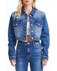 Bayeas - Crop Denim Jacket - Lyst