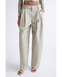Alexander Wang - Pleated Balloon Leg Trousers With Detachable Chain Detail - Lyst