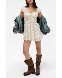 BDG - Ruby Floral Skirted Romper - Lyst
