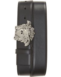 Versace - Medusa Head Leather Belt - Lyst