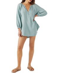 O'neill Sportswear - Krysten Cotton Gauze Cover-up Tunic Minidress - Lyst