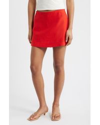 Madewell - Linen Miniskort - Lyst