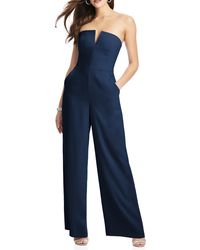 Dessy Collection - Strapless Crepe Jumpsuit - Lyst