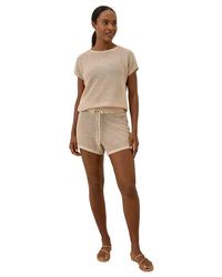 Pact - Beachside Linen Short Sleeve Top Made With Organic Cotton - Lyst
