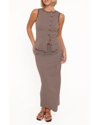 Petal & Pup - Adeline Stripe Button-Up Top & Maxi Skirt Set - Lyst