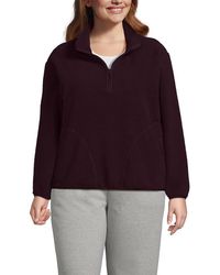 Lands' End - Half Zip Cozy High Pile Fleece Pullover - Lyst