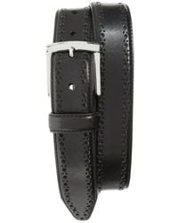 Johnston & Murphy - Perforated Leather Belt - Lyst