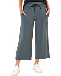 Threads For Thought - Carrie Feather Fleece Crop Wide Leg Sweatpants - Lyst