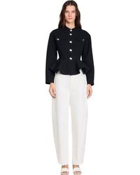 Sandro - Cropped Ruffled Peplum Jacket - Lyst
