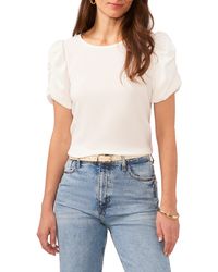 Vince Camuto - Gathered Puff Sleeve Blouse - Lyst